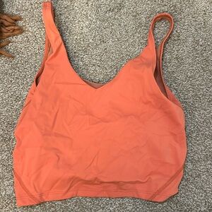 Lululemon align tank - salmon color - bra cups have been removed